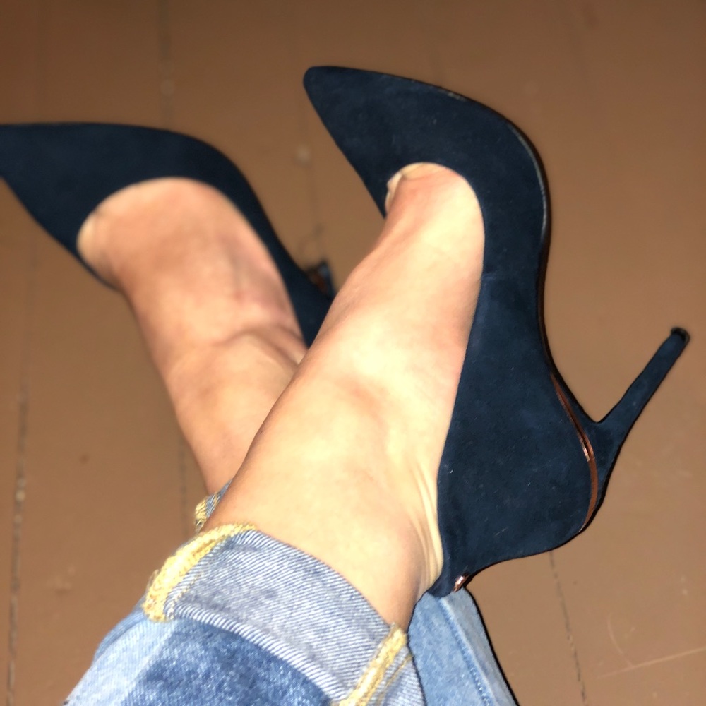 Ted Baker pointy toe suede heels